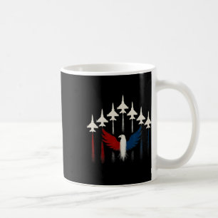 Caneca De Café Jatos de Caça da Bandeira Patriótica dos EUA 4 de