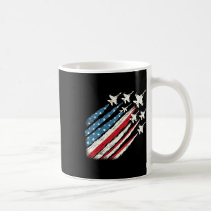 Caneca De Café Jatos de combate patrióticos dos EUA 4 de julho pa