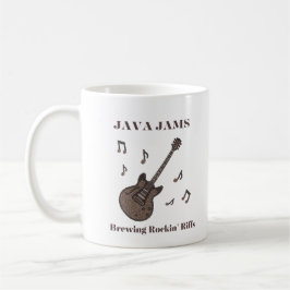 Caneca De Café Java Jams-Brewing Rockin' Riffs-Café-Guitarra-