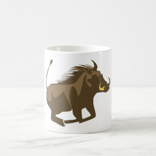 Caneca De Café Javali ferozmente boar