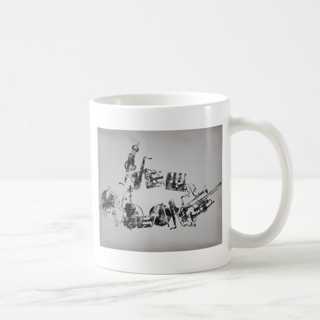 Caneca De Café Jazz de Nova Orleães (Direita)