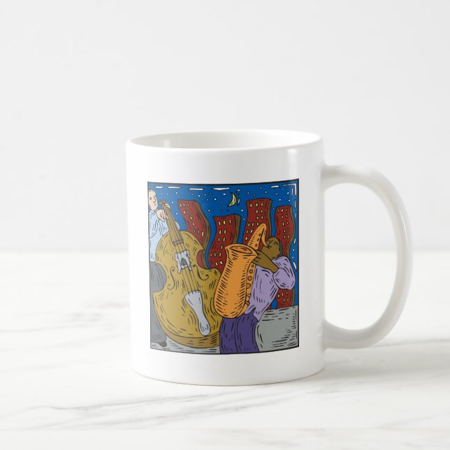 Caneca De Café Jazz de Nova Orleães (Direita)