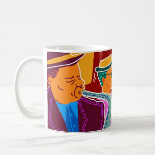 Caneca De Café Jazz do Festival de Música de Contraste Retroativ