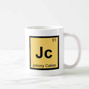 Caneca De Café Jc - Johnny Cakes Símbolo da Tabela Periódica da Q