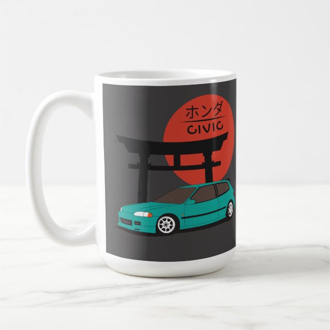 Caneca De Café JDM Hatch Legend Torii Sunset Street Culture (Esquerda)