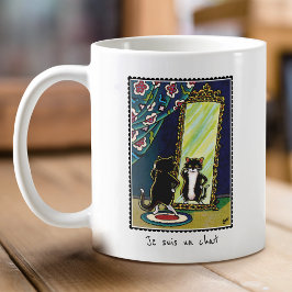 Caneca De Café "Je suis un chat" Cama de Gato Personalizado