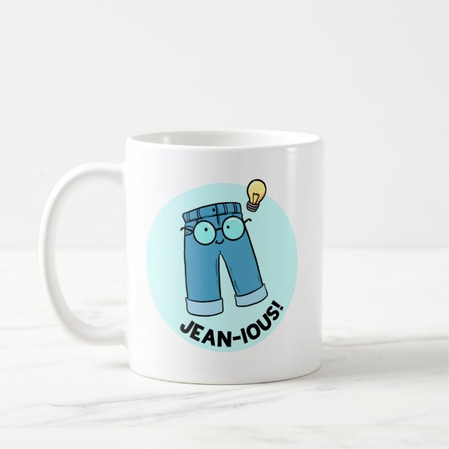 Caneca De Café Jean-ius Denim Pants Pun Mug (Esquerda)