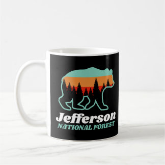 Caneca De Café Jefferson National Forest Virginia VA Bear Retro