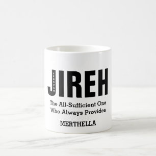 Caneca De Café JEHOVAH JIREH Personaliza Cristão
