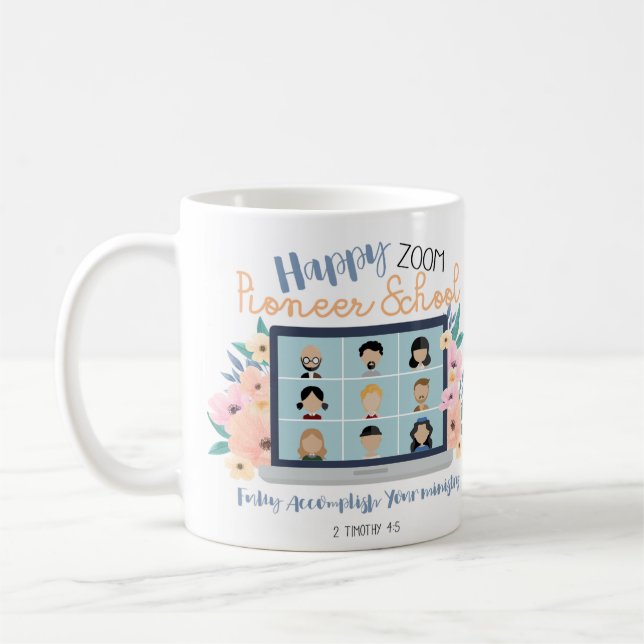 Caneca De Café Jehovah Witness Happy Zoom Pioneer School 2022 (Esquerda)