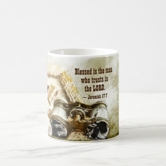 Caneca De Café Jeremiah 17:7 Abençoou o Homem que Confia no Senho (Centro)