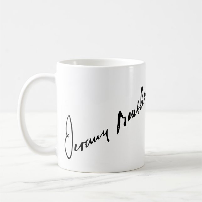 Caneca De Café Jeremy Bentham - Assinatura Coffee Mug (Esquerda)