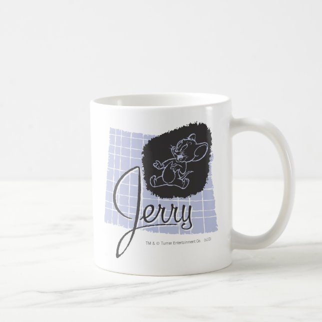 Caneca De Café Jerry Black e Blue Script (Direita)