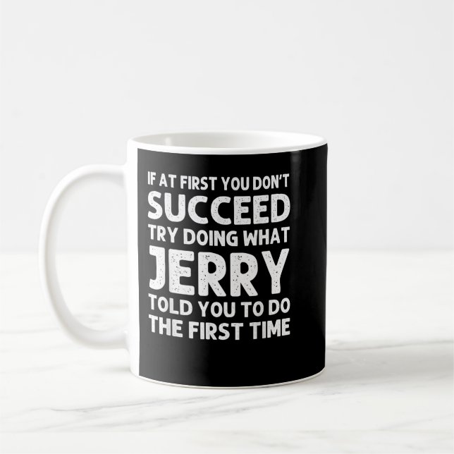 Caneca De Café JERRY Gift Name Personalizado Birthday Funny Crist (Esquerda)