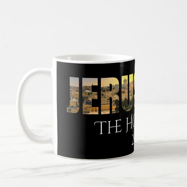 Caneca De Café Jerusalém A Cidade Santa Preta (Esquerda)