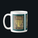Caneca De Café Jerusalém "Muro Ocidental" Mug<br><div class="desc">O Muro Ocidental (Kotel) com um design menorah (candelabro). Acima do menorá está o nome de Deus escrito em antigos personagens hebraicos.</div>
