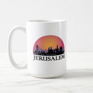 Caneca De Café Jerusalém Skyline - Israel Viagem