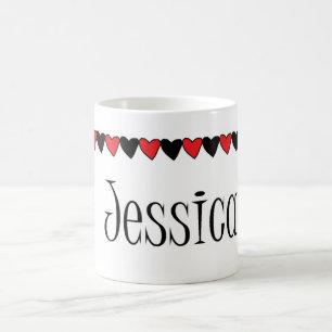 Caneca De Café Jessica Hearts Name