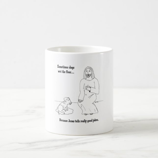 Caneca De Café Jesus ama cães (Centro)