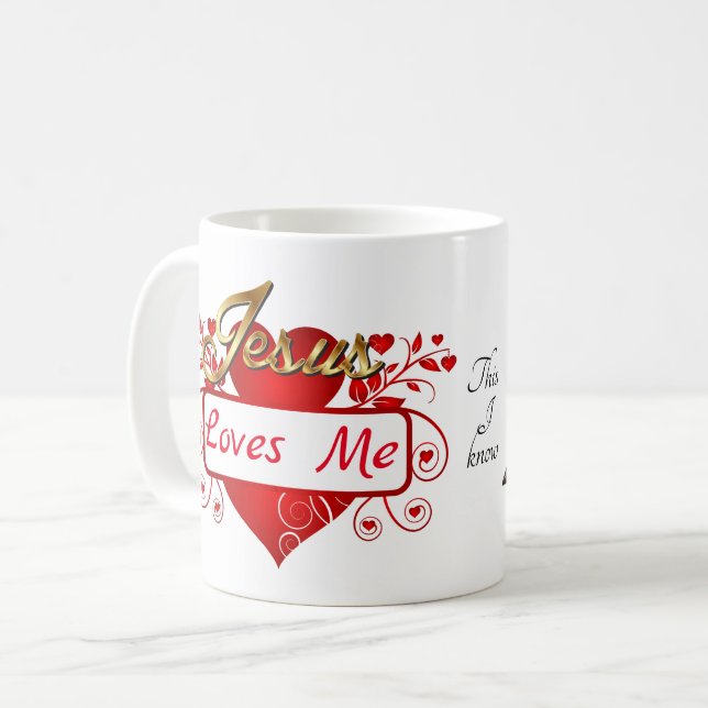 Caneca De Café Jesus ama-me, este que eu sei… (Frente Esquerda)