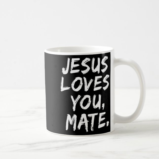 Caneca De Café Jesus Ama Você Companheiro Cristão Fé Deus  (Direita)