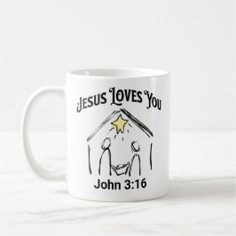 CANECA DE CAFÉ JESUS AMA VOCÊ MUG