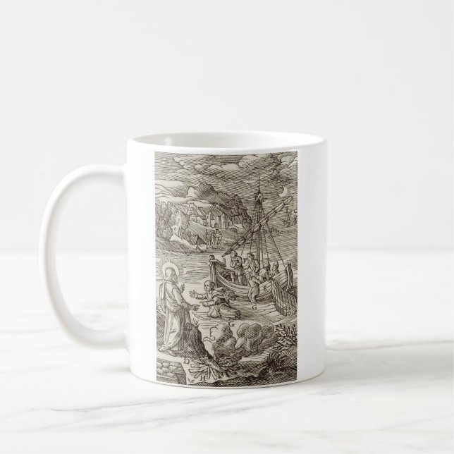 Caneca De Café Jesus andando sobre a água (Esquerda)