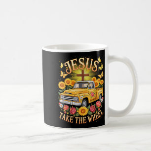Caneca De Café Jesus Assume o Volante Outfi de Girassol Vintage F