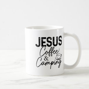 Caneca De Café Jesus Café e Acampamento Cristão Camper Natureza L