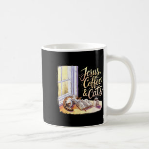 Caneca De Café Jesus Café Gatos Engraçado Design Fofo Amantes de