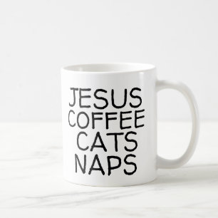 CANECA DE CAFÉ JESUS CAFÉ GATOS NAPS GATO CAFÉ MÚGS