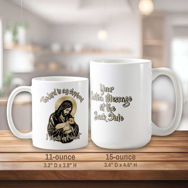 Caneca De Café Jesus Caring Shepherd (Criador carregado)