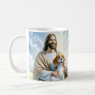 Caneca De Café Jesus com o Beagle