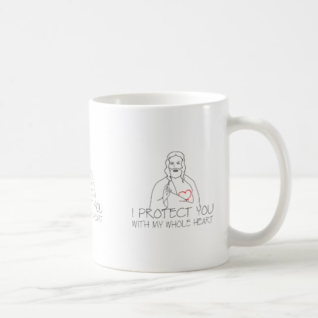 Caneca De Café Jesus Cristo - Eu te protejo (Direita)