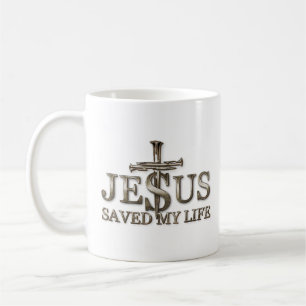 Caneca De Café Jesus Cristo Salvou Meu Presente De Vida Para Mulh