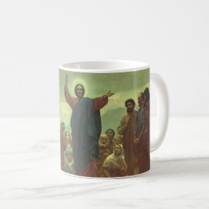 Caneca De Café Jesus Cristo Sermão no Monte, Religião Vintage