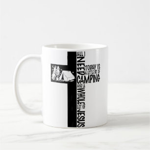 Caneca De Café Jesus Cruz Acampamento Cristão Abençoado