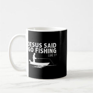 Caneca De Café Jesus Disse Ir Para Pescar Cristo Cristão Pescador