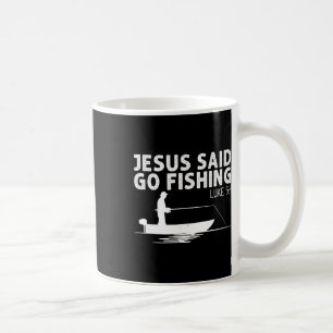 Caneca De Café Jesus Disse Ir Para Pescar Cristo Cristão Pescador