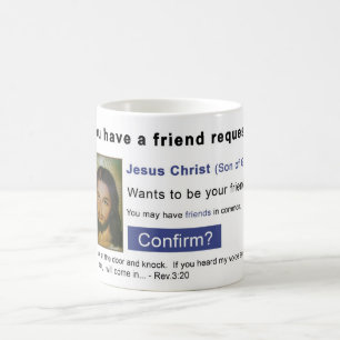 Caneca De Café Jesus do Facebook