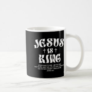 Caneca De Café Jesus é a Bíblia do rei Verso João 14_6 Deus crist