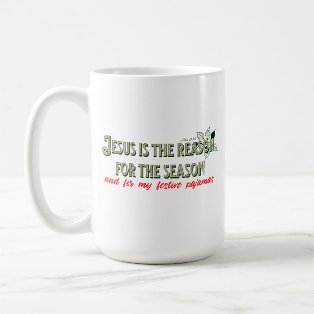 Caneca De Café Jesus é a razão da estação - pijama (Esquerda)
