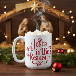 Caneca De Café Jesus é a razão do Natal cristão