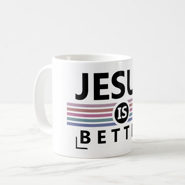 Caneca De Café Jesus é melhor (Frente Esquerda)