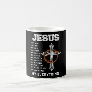 Caneca De Café Jesus é Meu Deus Meu Rei Meu Salvador Presente Cri