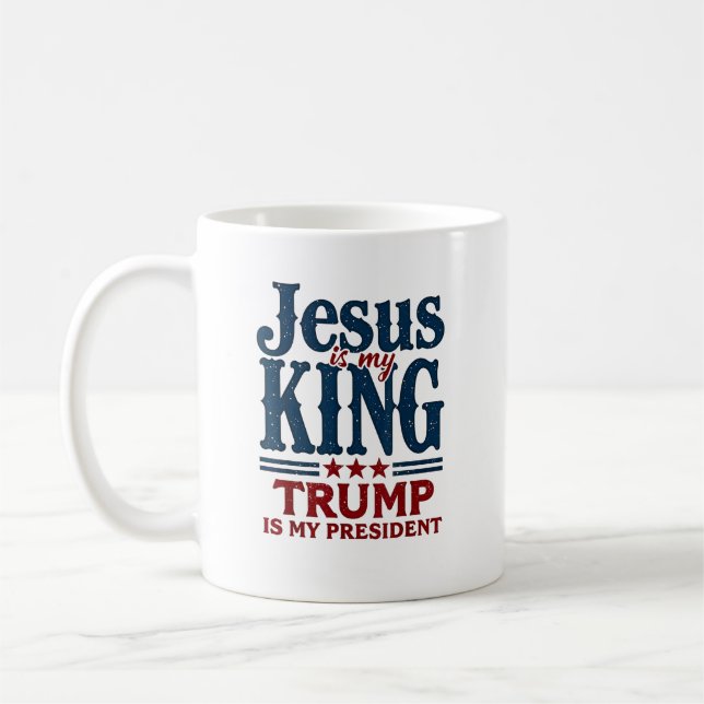 Caneca De Café Jesus É Meu Rei Trump É Meu Presidente (Esquerda)