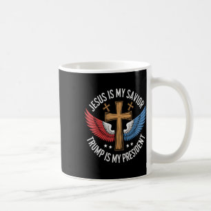Caneca De Café Jesus é meu salvador Trump é meu presidente 2024