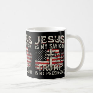 Caneca De Café Jesus É Meu Salvador Trump É Meu Presidente Americ