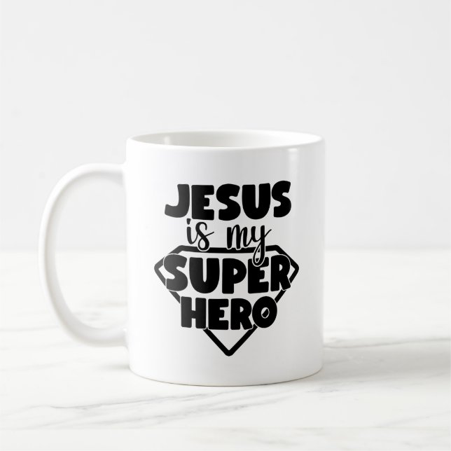 Caneca De Café Jesus É Minha Bolha De Café Herói (Esquerda)