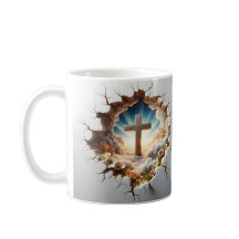 Jesus e Muro de Buracos Cruzados 3D